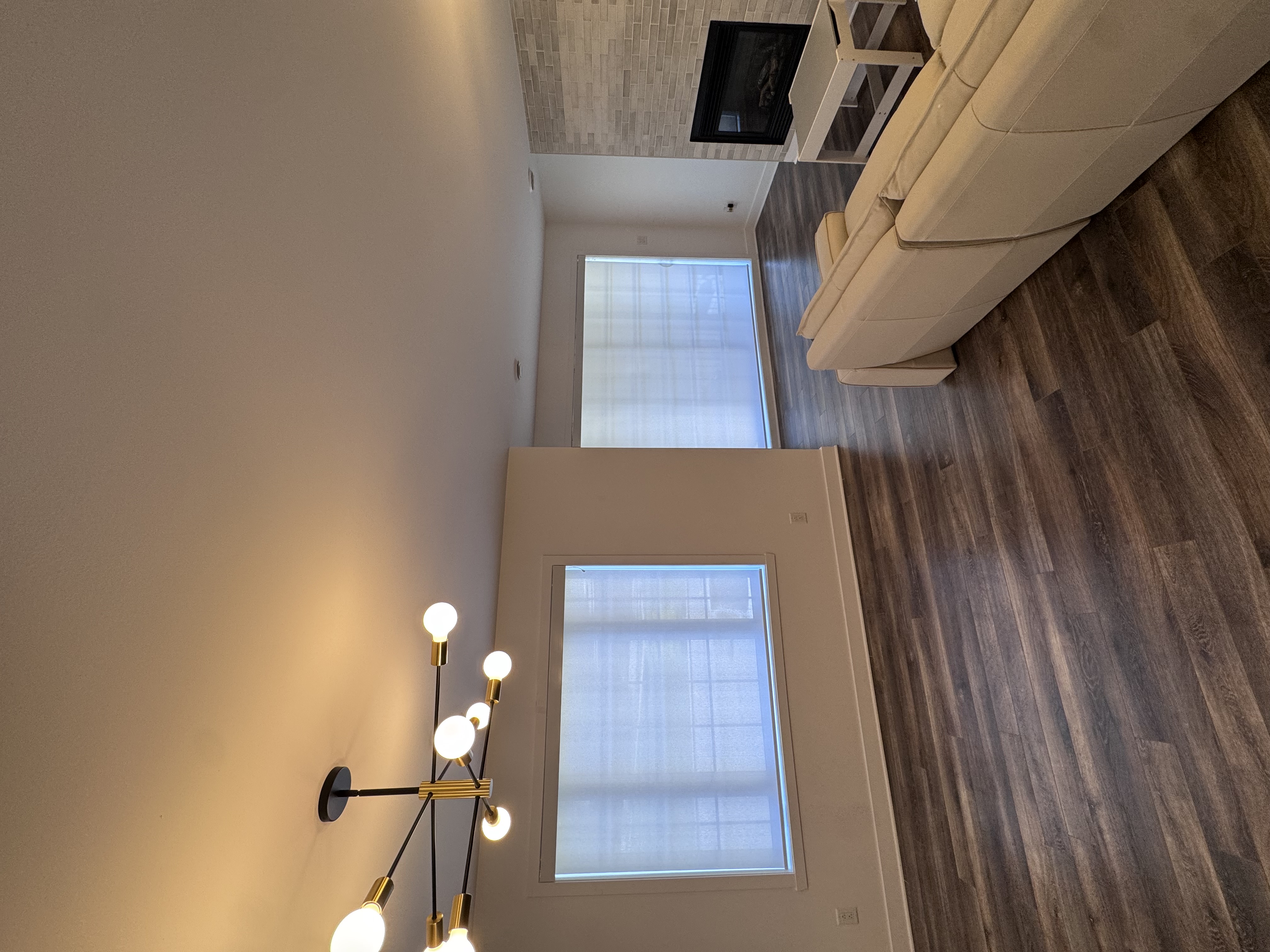 Roller Shades installation in Living Room - Montreal